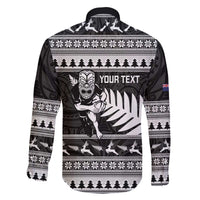 New Zealand Christmas Rugby Personalised Family Matching Off The Shoulder Long Sleeve Dress and Hawaiian Shirt Meri Kirihimete All Black Maori - Polynesian Pride