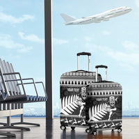 New Zealand Christmas Rugby Personalised Luggage Cover Meri Kirihimete All Black Maori - Polynesian Pride