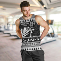 New Zealand Christmas Rugby Personalised Men Tank Top Meri Kirihimete All Black Maori - Polynesian Pride