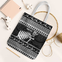 New Zealand Christmas Rugby Personalised Tote Bag Meri Kirihimete All Black Maori - Polynesian Pride