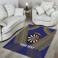 Personalised Niue Darts Area Rug Dart Board Hiapo Pattern - Polynesian Pride