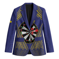 Personalised Niue Darts Blazer Dart Board Hiapo Pattern - Polynesian Pride