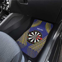 Personalised Niue Darts Car Mats Dart Board Hiapo Pattern - Polynesian Pride
