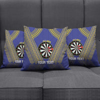 Personalised Niue Darts Pillow Cover Dart Board Hiapo Pattern - Polynesian Pride