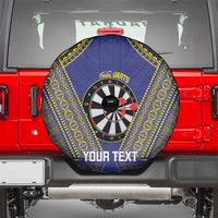 Personalised Niue Darts Spare Tire Cover Dart Board Hiapo Pattern - Polynesian Pride
