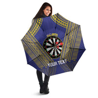 Personalised Niue Darts Umbrella Dart Board Hiapo Pattern - Polynesian Pride
