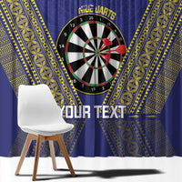 Personalised Niue Darts Window Curtain Dart Board Hiapo Pattern - Polynesian Pride