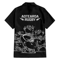New Zealand Silver Fern Rugby Family Matching Summer Maxi Dress and Hawaiian Shirt Haka Aotearoa Kiwi Dance LT14 - Polynesian Pride
