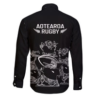 New Zealand Silver Fern Rugby Family Matching Summer Maxi Dress and Hawaiian Shirt Haka Aotearoa Kiwi Dance LT14 - Polynesian Pride