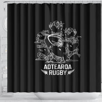 New Zealand Silver Fern Rugby Shower Curtain Haka Aotearoa Kiwi Dance LT14 - Polynesian Pride