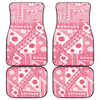 Pink Bula Fiji Car Mats Unique Masi Tapa Pattern
