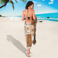 Hawaiian Quilt Sarong Tiki Tropical Retro Brown Version LT14 - Polynesian Pride