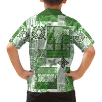 Hawaiian Quilt Kid Hawaiian Shirt Tiki Tropical Retro Green Version LT14 - Polynesian Pride