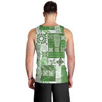Hawaiian Quilt Men Tank Top Tiki Tropical Retro Green Version LT14 - Polynesian Pride