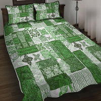 Hawaiian Quilt Quilt Bed Set Tiki Tropical Retro Green Version LT14 - Polynesian Pride