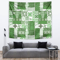 Hawaiian Quilt Tapestry Tiki Tropical Retro Green Version LT14 - Polynesian Pride