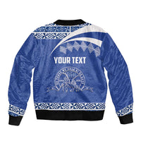 Personalised Tonga Tupou College Toloa Bomber Jacket 160 Years Anniversary Tongan Ngatu Pattern LT14 - Polynesian Pride