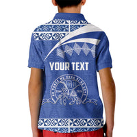 Personalised Tonga Tupou College Toloa Kid Polo Shirt 160 Years Anniversary Tongan Ngatu Pattern