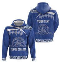 Personalised Tonga Tupou College Toloa Zip Hoodie 160 Years Anniversary Tongan Ngatu Pattern LT14 - Polynesian Pride