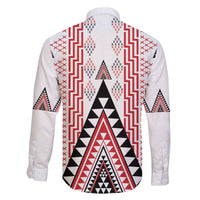 Aotearoa Taniko Family Matching Off The Shoulder Long Sleeve Dress and Hawaiian Shirt Niho Taniwha Purapura Whetu Mix Poutama LT14 - Polynesian Pride