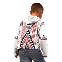 Aotearoa Taniko Kid Hoodie Niho Taniwha Purapura Whetu Mix Poutama