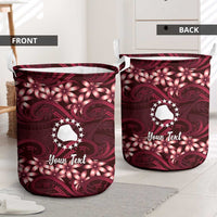Personalised Cook Islands Mangaia Laundry Basket Tiare Maori Polynesian Waves Tattoo