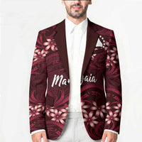 Personalised Cook Islands Mangaia Blazer Tiare Maori Polynesian Waves Tattoo