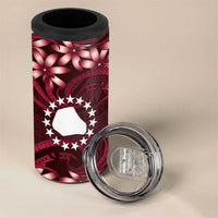 Personalised Cook Islands Mangaia 4 in 1 Can Cooler Tumbler Tiare Maori Polynesian Waves Tattoo