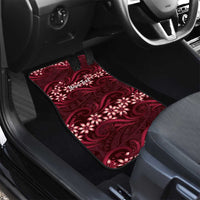 Personalised Cook Islands Mangaia Car Mats Tiare Maori Polynesian Waves Tattoo