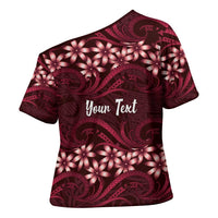 Personalised Cook Islands Mangaia Cross Shoulder Shirt Tiare Maori Polynesian Waves Tattoo