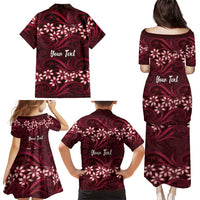 Personalised Cook Islands Mangaia Family Matching Puletasi and Hawaiian Shirt Tiare Maori Polynesian Waves Tattoo LT14 - Polynesian Pride