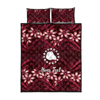 Personalised Cook Islands Mangaia Quilt Bed Set Tiare Maori Polynesian Waves Tattoo