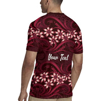 Personalised Cook Islands Mangaia Rugby Jersey Tiare Maori Polynesian Waves Tattoo