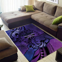 Philippines Father's Day Area Rug Polynesian Tattoo Galaxy Vibes