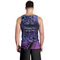 Philippines Father's Day Men Tank Top Polynesian Tattoo Galaxy Vibes