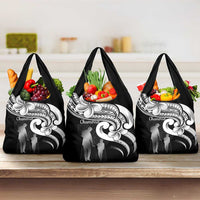 Guam Father's Day Grocery Bag Chamorro Latte Stone Polynesian Pattern