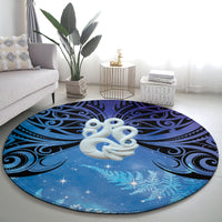 New Zealand Matariki Round Carpet Aotearoa Maori New Year Manaia Galaxy Vibes