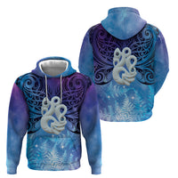 New Zealand Matariki Zip Hoodie Aotearoa Maori New Year Manaia Galaxy Vibes
