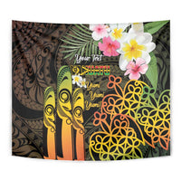 Personalised Vanuatu Independence Day Tapestry Carving Drum Sand Drawing Turtle