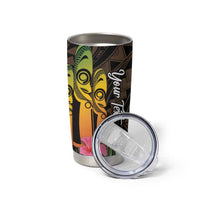 Personalised Vanuatu Independence Day Tumbler Cup Carving Drum Sand Drawing Turtle