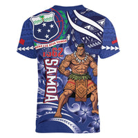 Samoa Independence Day Women V-Neck T-Shirt 1962 Proud Samoan Warrior