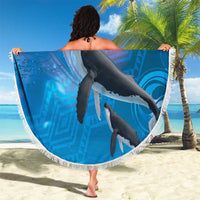 Paikea New Zealand Matariki Beach Blanket Humpback Whale Taniko Motifs Ocean Vibes