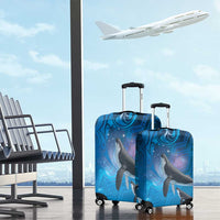 Paikea New Zealand Matariki Luggage Cover Humpback Whale Taniko Motifs Ocean Vibes