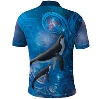 Paikea New Zealand Matariki Polo Shirt Humpback Whale Taniko Motifs Ocean Vibes