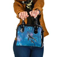 Paikea New Zealand Matariki Shoulder Handbag Humpback Whale Taniko Motifs Ocean Vibes