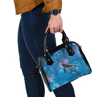 Paikea New Zealand Matariki Shoulder Handbag Humpback Whale Taniko Motifs Ocean Vibes