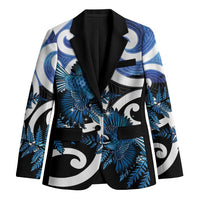 Piwakawaka New Zealand Matariki Blazer Maori New Year Silver Fern Blue Galaxy