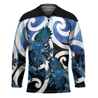 Piwakawaka New Zealand Matariki Hockey Jersey Maori New Year Silver Fern Blue Galaxy LT14 Unisex Blue - Polynesian Pride