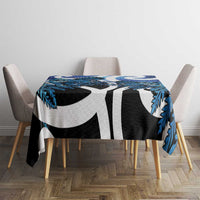 Piwakawaka New Zealand Matariki Tablecloth Maori New Year Silver Fern Blue Galaxy