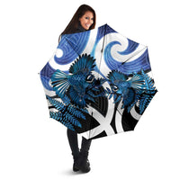 Piwakawaka New Zealand Matariki Umbrella Maori New Year Silver Fern Blue Galaxy